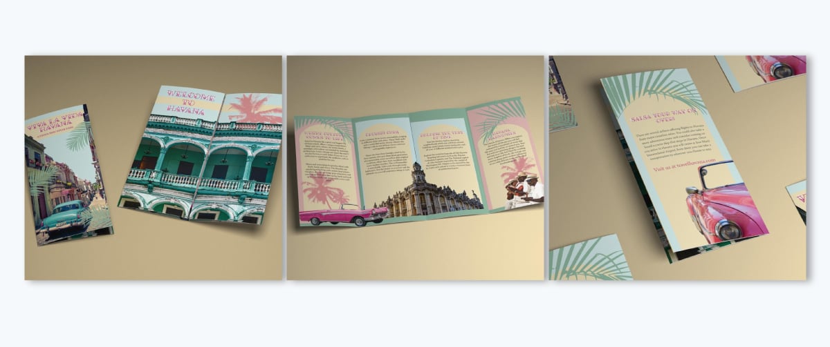 Types of Brochure - Real Life Example of a Closed Gate Fold Brochure