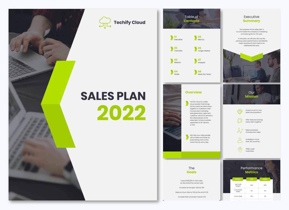 sales plan template - Sales Cloud Software Sales Plan