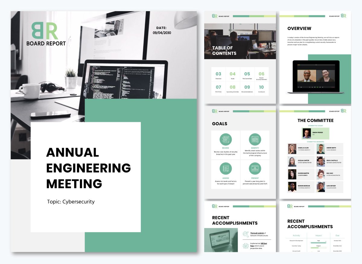 Tech Company Board Report Template