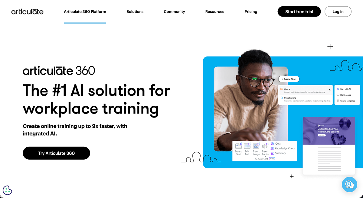 Best Employee Training Software - Articulate home page