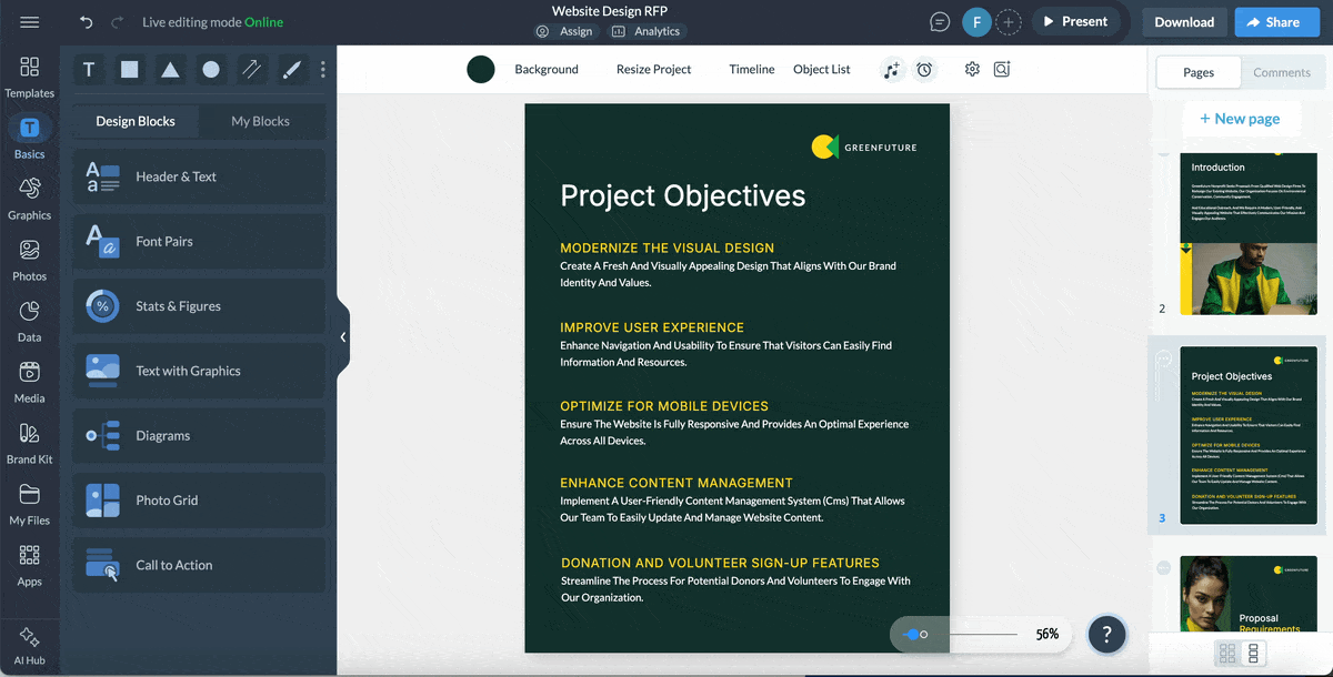  RFP vs RFQ - adding interactive elements to an RFP document