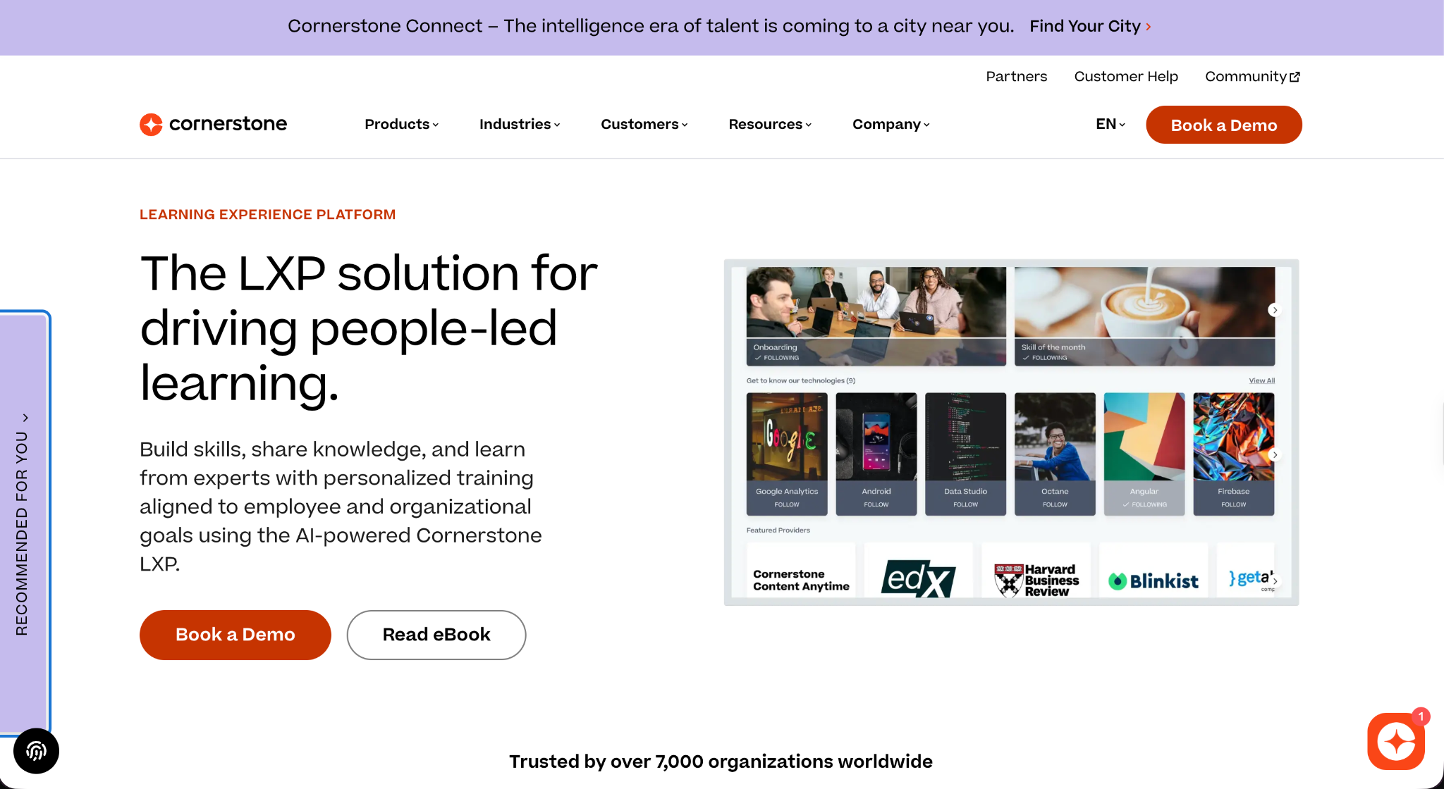Best Employee Training Software - Cornerstone Learning home Page