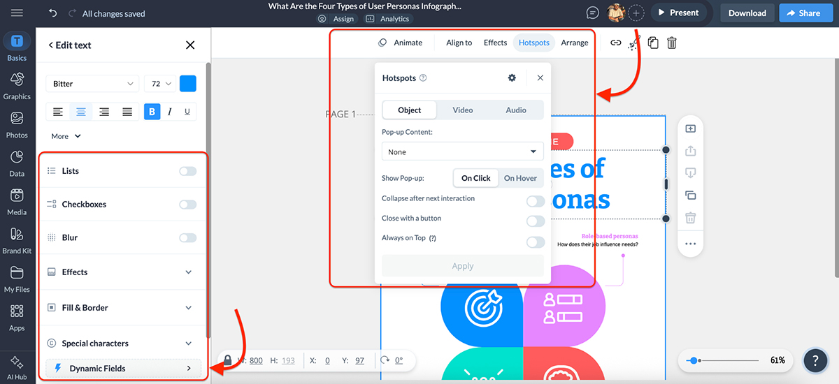 Visme vs Articulate 360 - hotspots