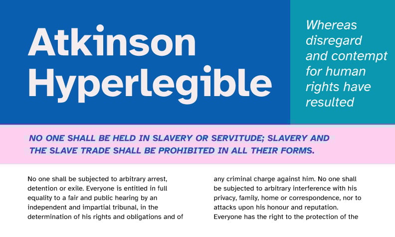 Atkinson Hyperlegible fonts