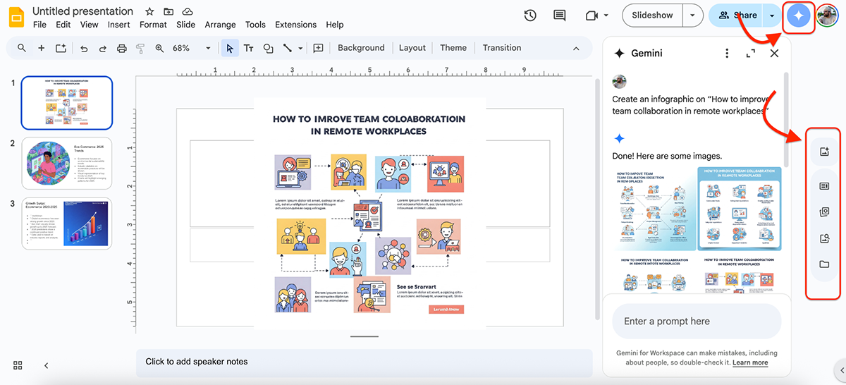 Piktochart alternatives - Google Slides
