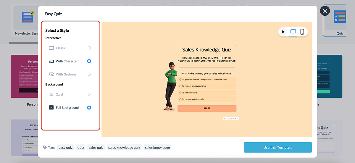 Visme vs Articulate 360 - Visme forms