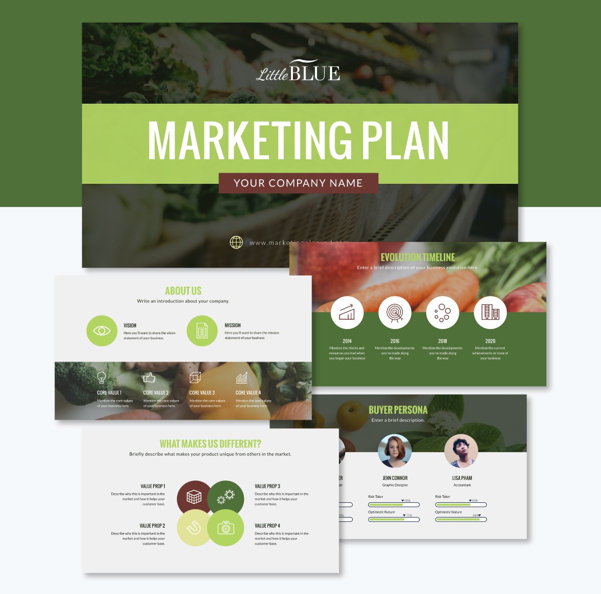 LittleBlue Marketing Plan Presentation Template