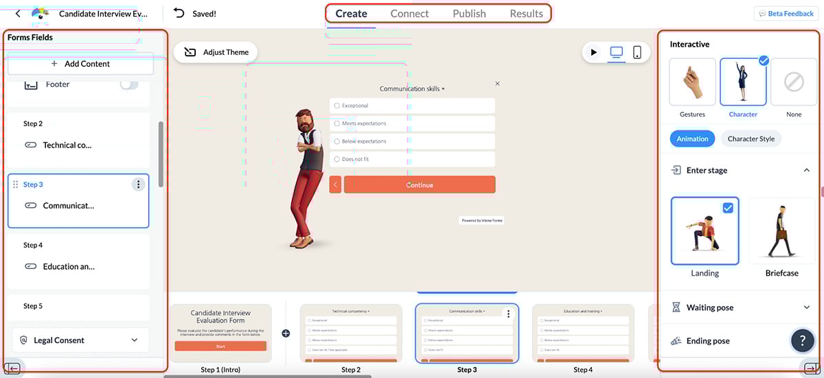 Visme vs Articulate 360 - Visme forms