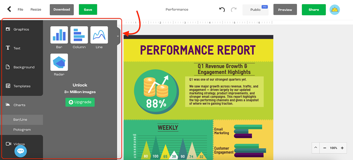 Piktochart alternatives - Easel.ly