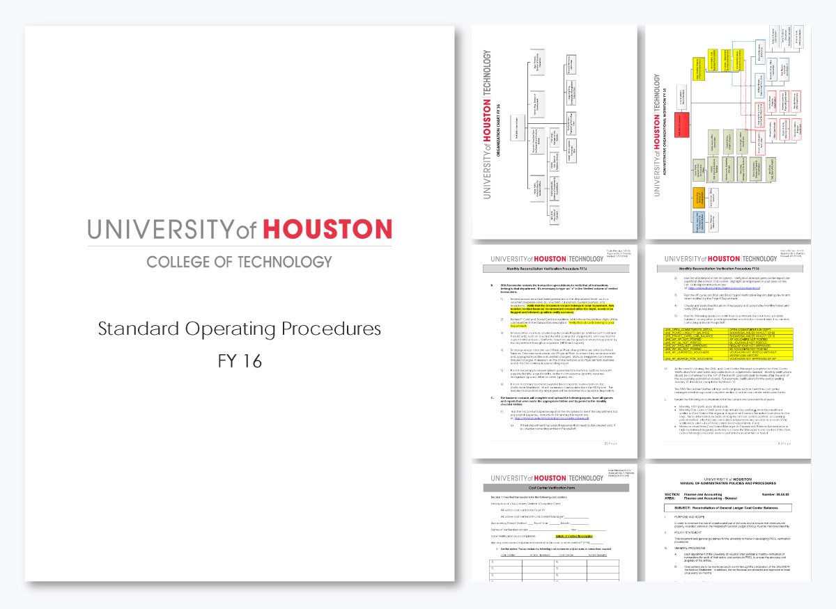 University of Houston, College of Technology SOP - Standard operating procedure examples 