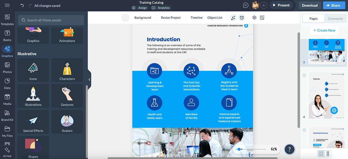 Visme vs Articulate 360 - Visme icons