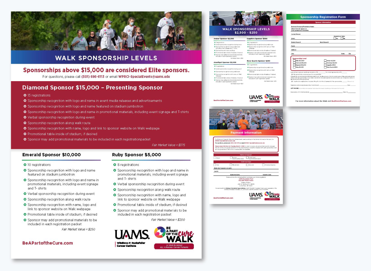 sponsorship levels - Walk Sponsorship Levels By UAMS Winthrop P. Rockefeller Cancer Institute 