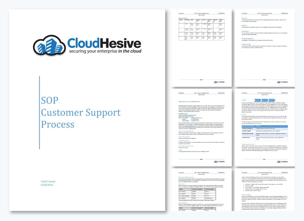 CloudHesive SOP - Standard operating procedure examples