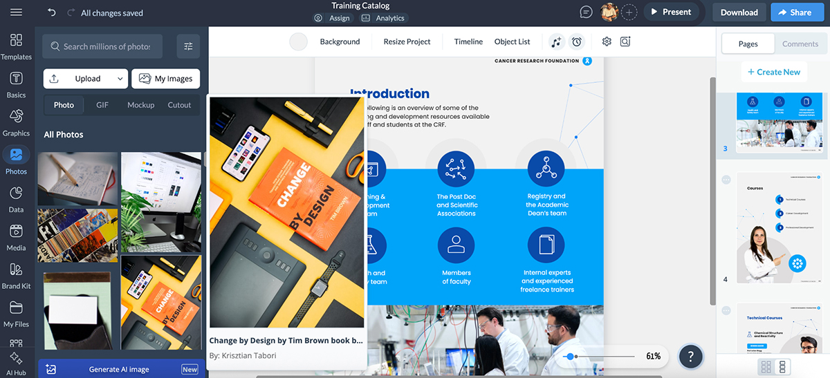 Visme vs Articulate 360 - Visme stock photos