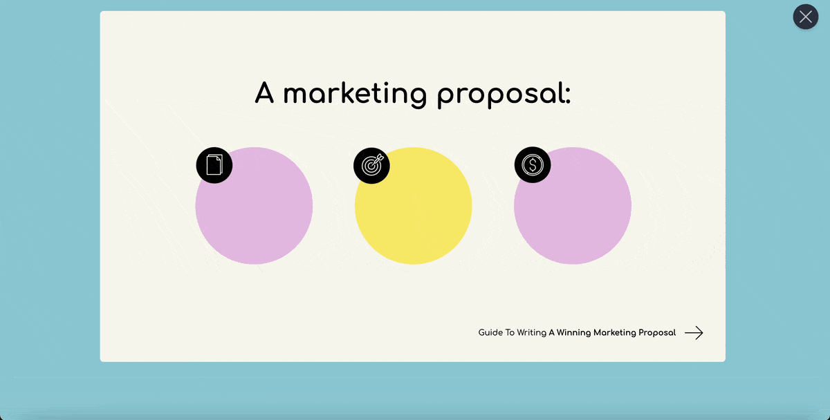 adding pop ups and hover effects to a training presentation template
