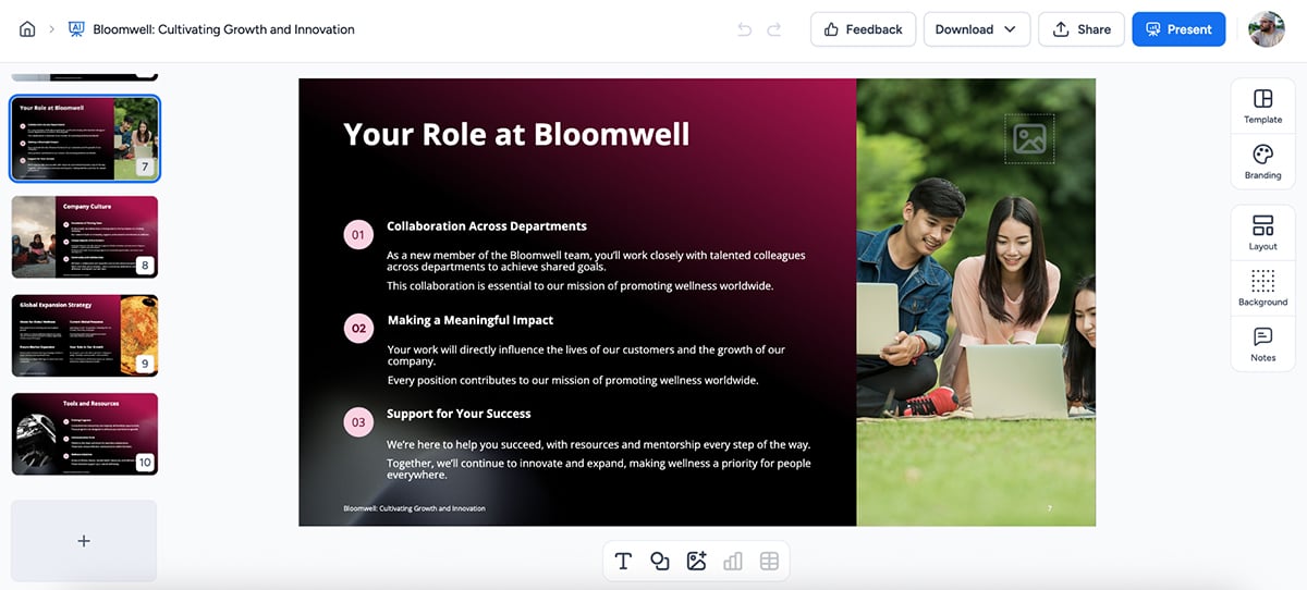 AI That Creates Powerpoint Slides - SlideSpeak