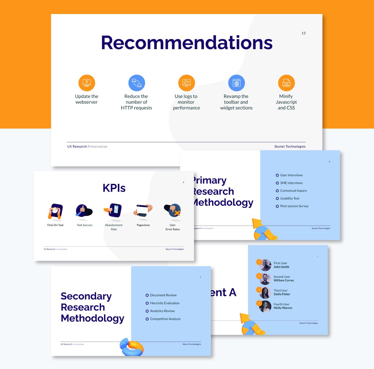 UX Research Recommendation Slide Template