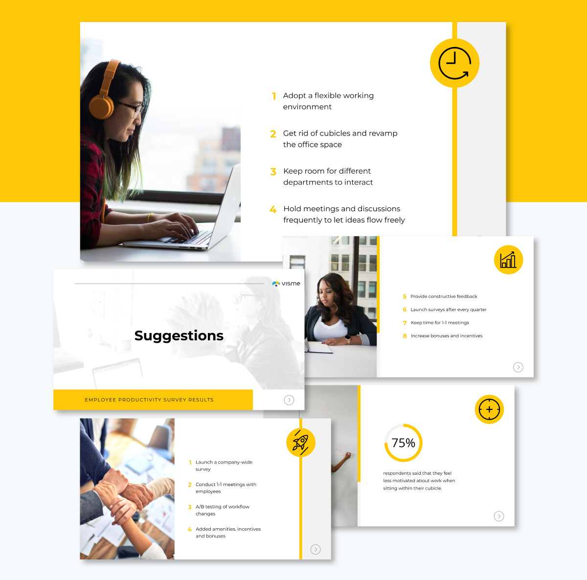 Employee Productivity Improvement Presentation Template