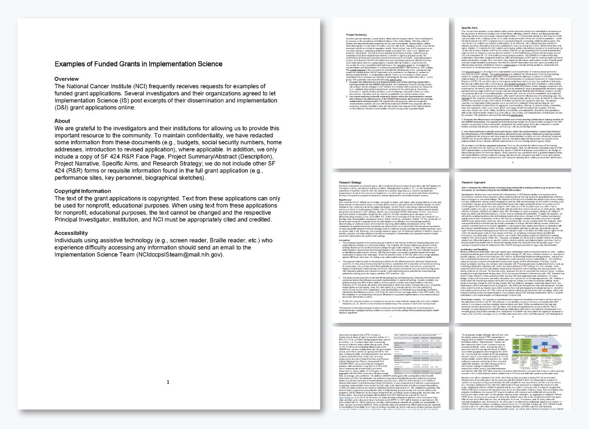 Grant proposal examples - Research Partnership to Optimize Physical Activity in Lung Cancer Survivors Grant Proposal