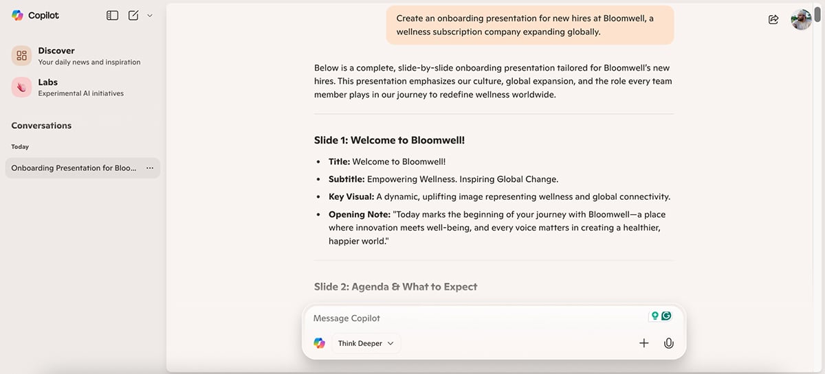 AI That Creates Powerpoint Slides - Microsoft Copilot