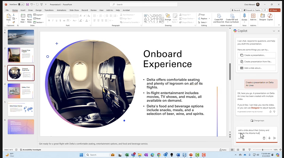 AI That Creates Powerpoint Slides - Microsoft Copilot