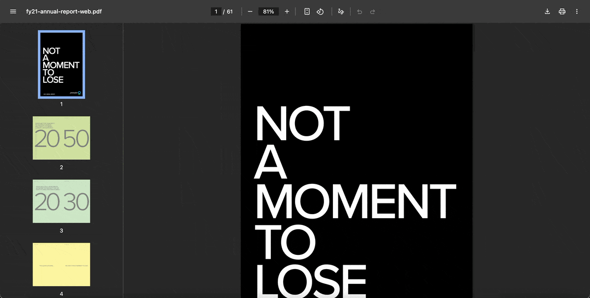 interactive annual report examples - Conservation International’s 2021 Annual Report