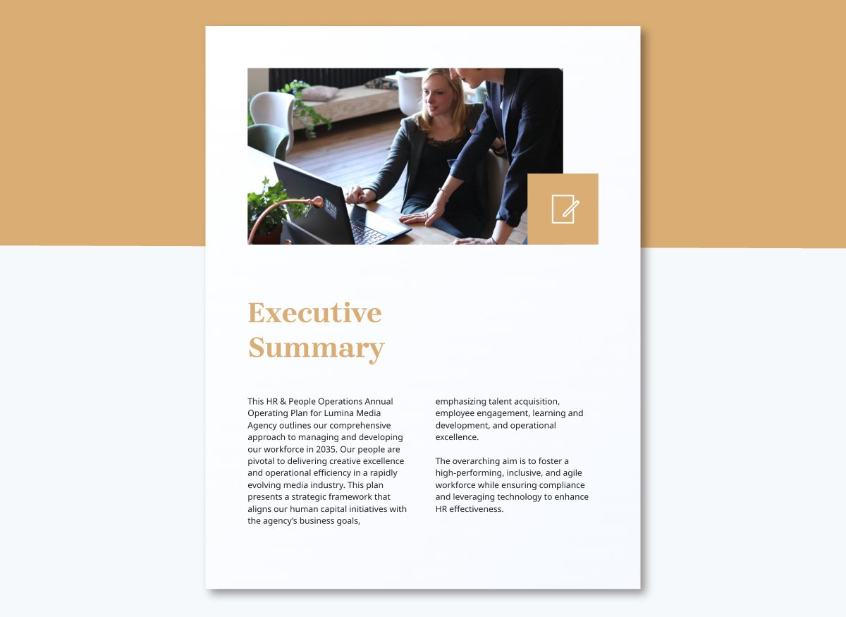 annual operating report plan