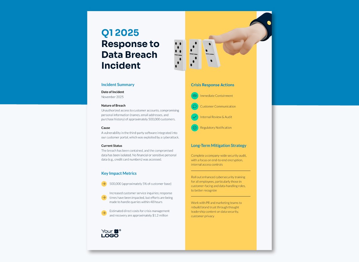 Data Breach Crisis Response Report Template
