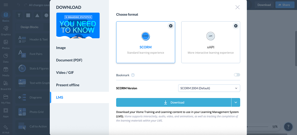 elearning authoring tools - Visme