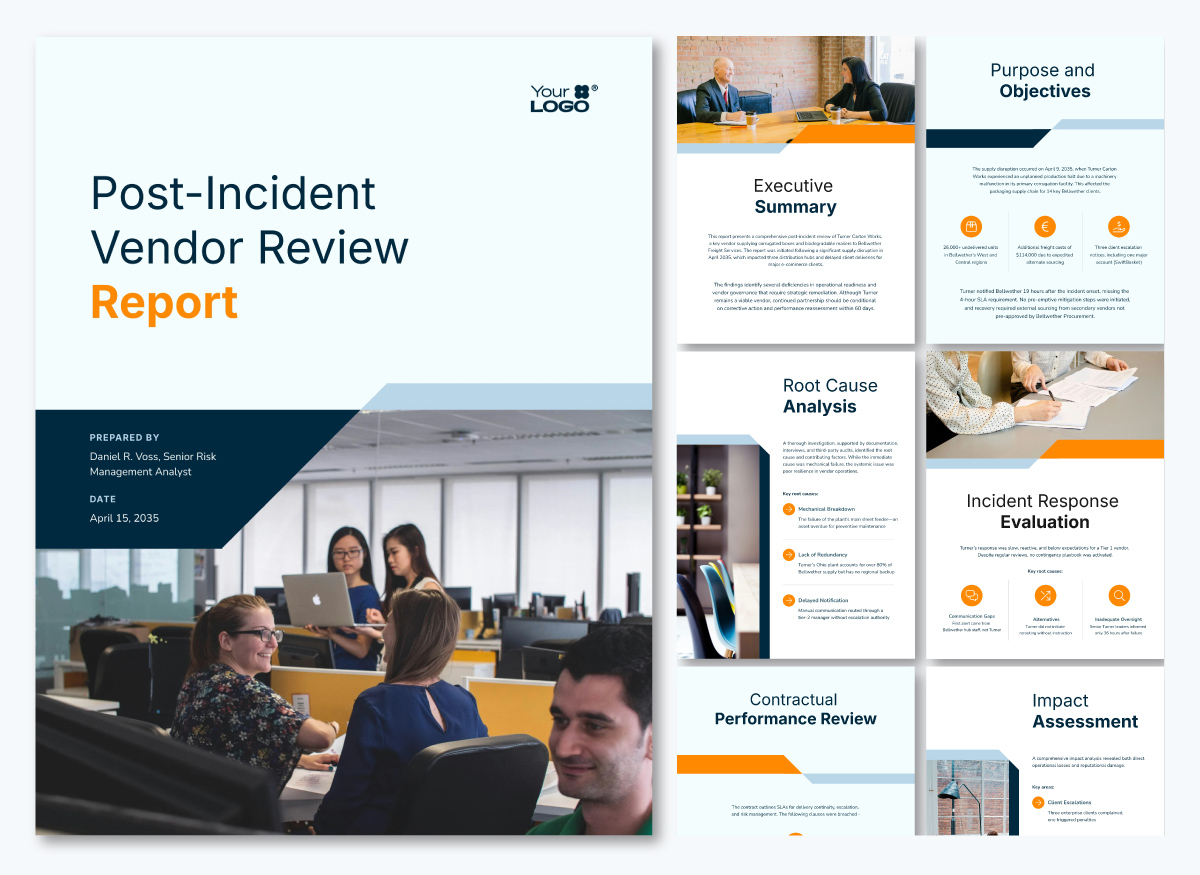 Post incident vendor review report 
