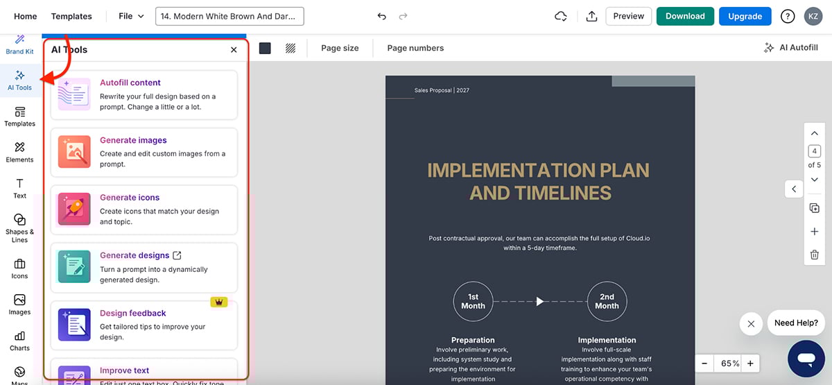 AI Sales Pitch Generator - Venngage