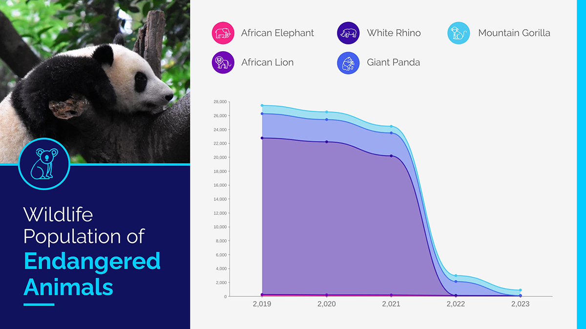 data presentation - Area chart template