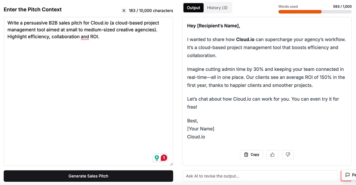 AI Sales Pitch Generator - Typli.ai