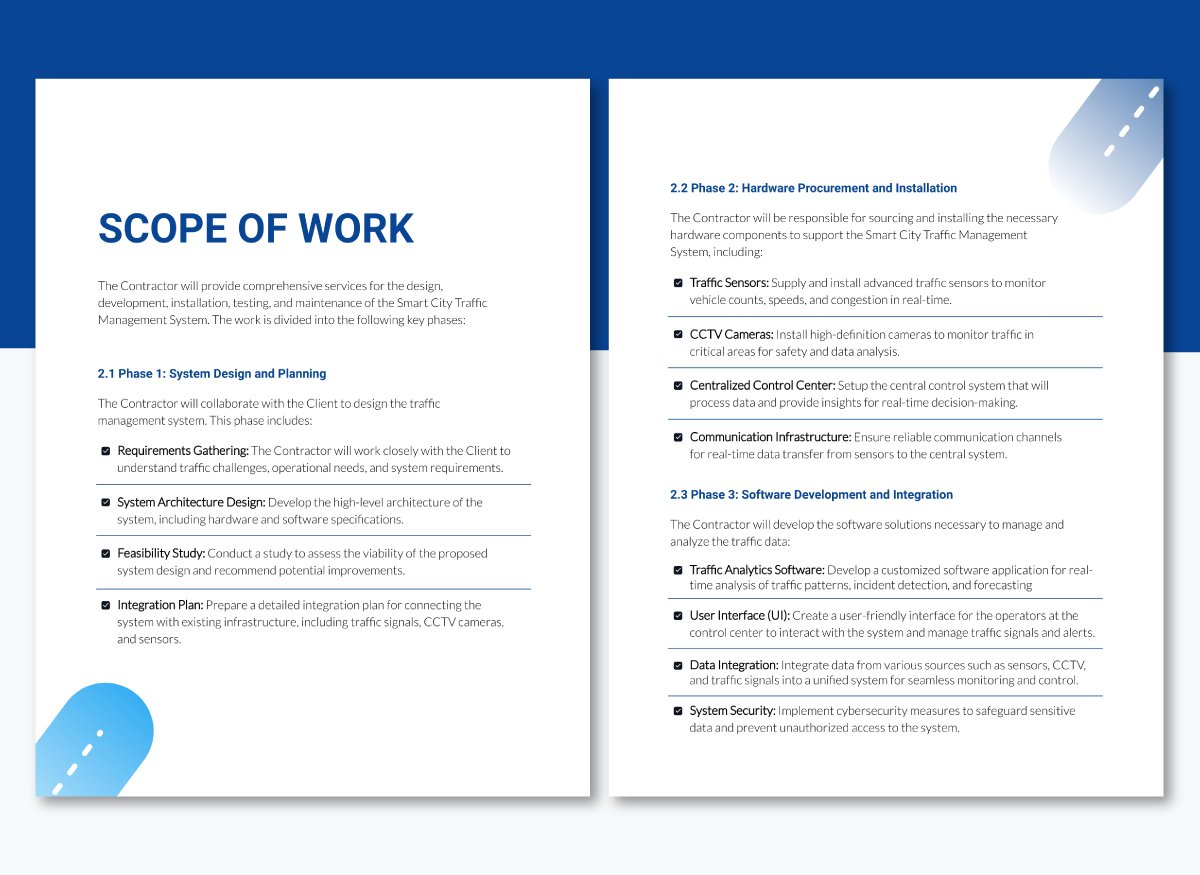SOW templates - Scope of work