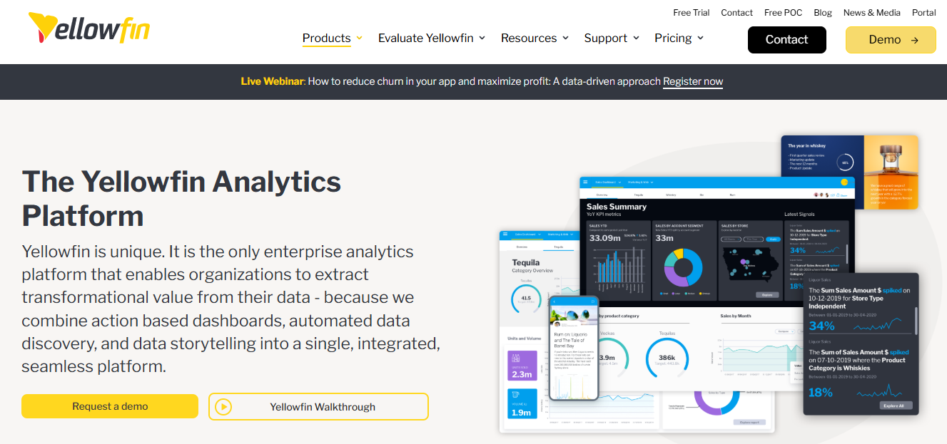Yellowfin BI Data Visualization Tool