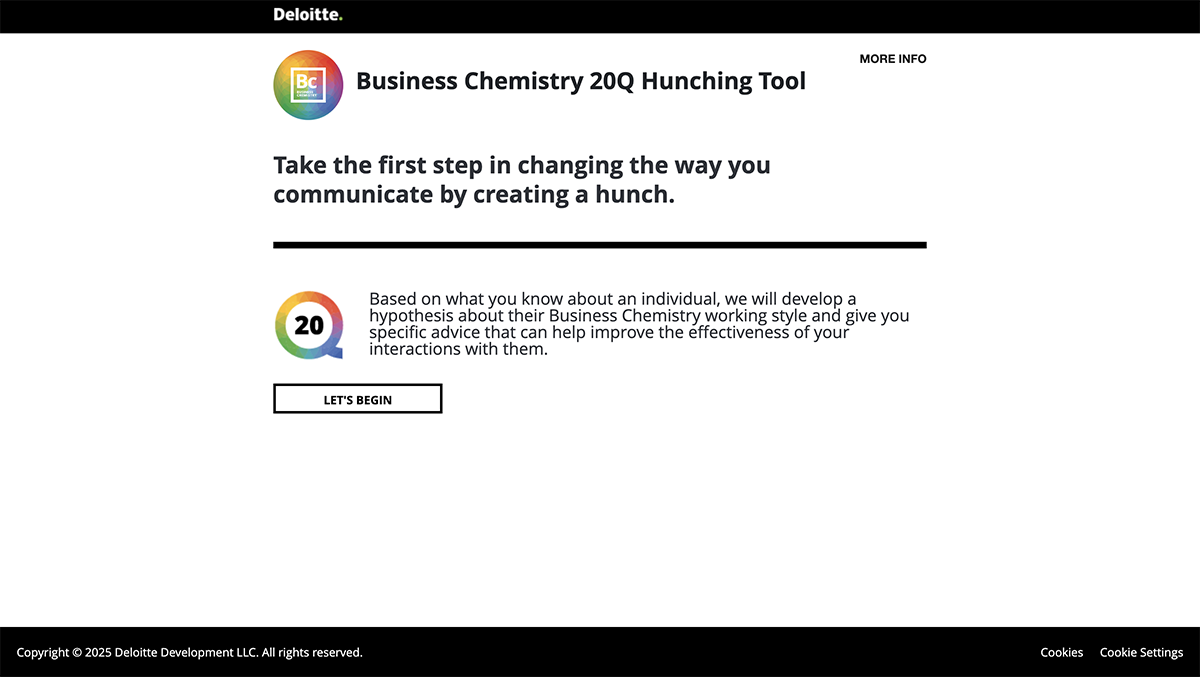 interactive content marketing - Deloitte’s interactive “Business Chemistry” assessment