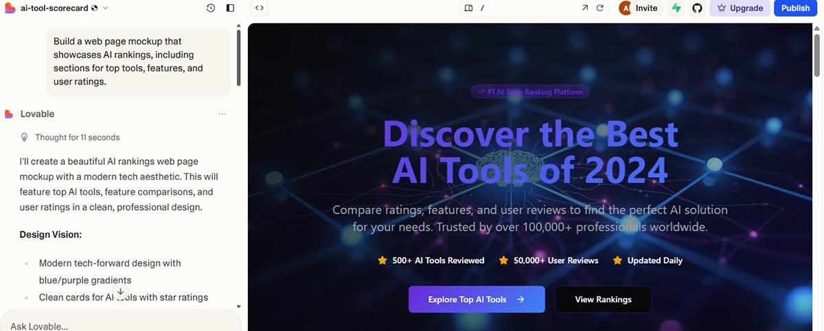 ai tools for content creation - Lovable