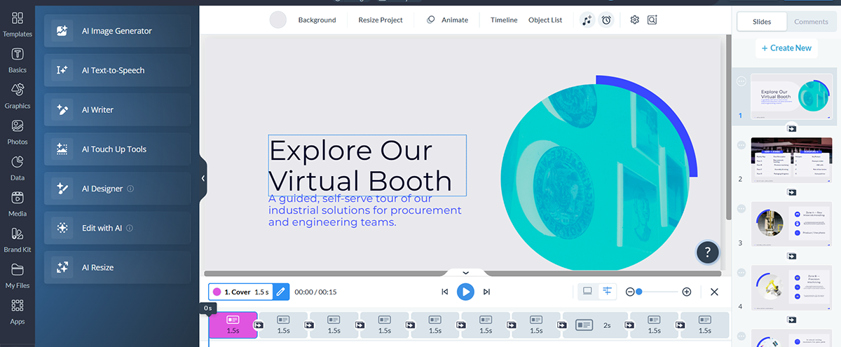 ai tools for content creation - Visme AI