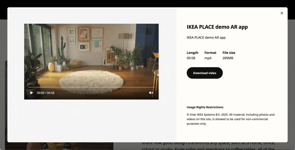 interactive showroom and AR - IKEA