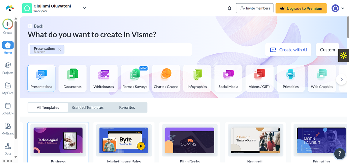 Interactive presentation - Visme