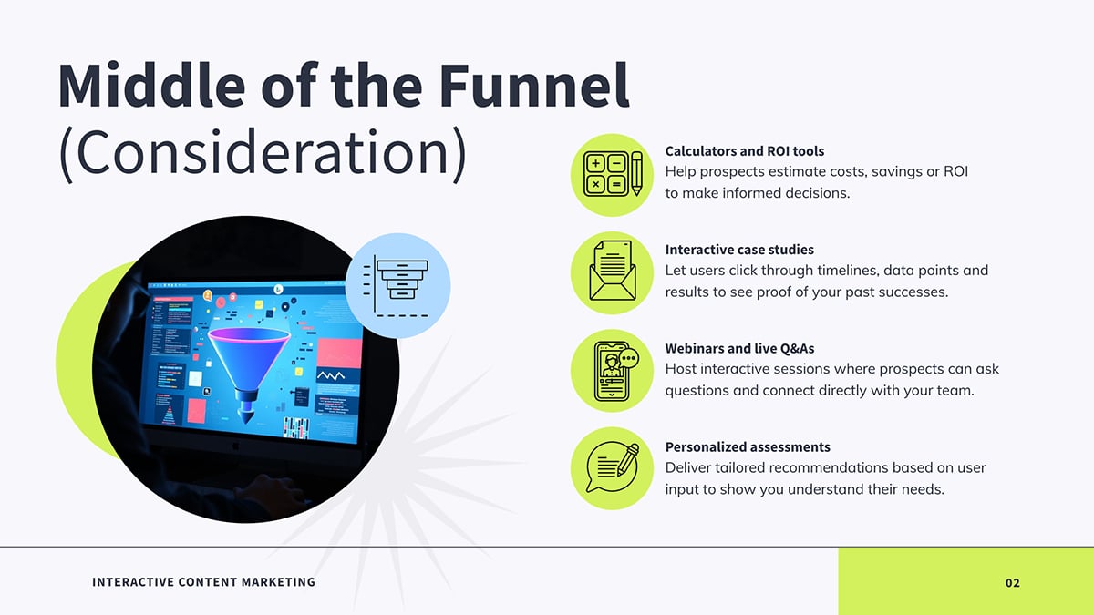 interactive marketing content - Middle of the Funnel (Consideration)