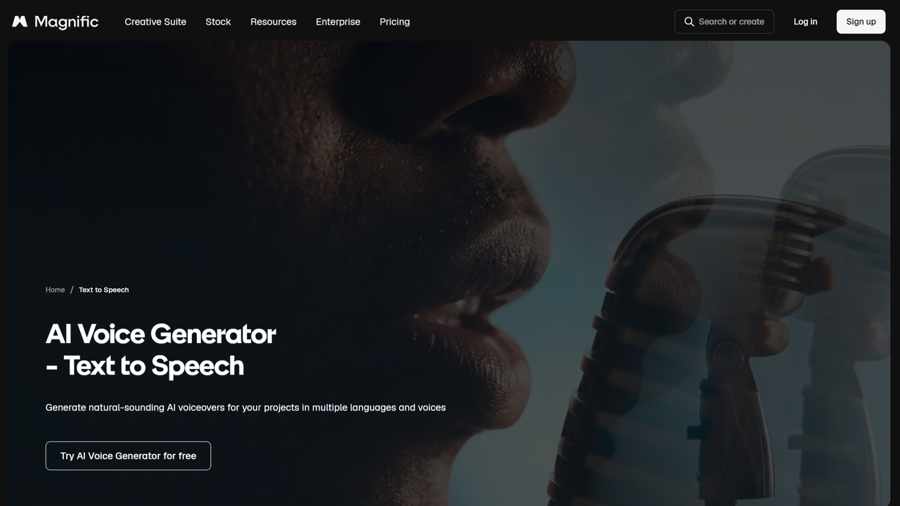 ai voice generator - Magnific