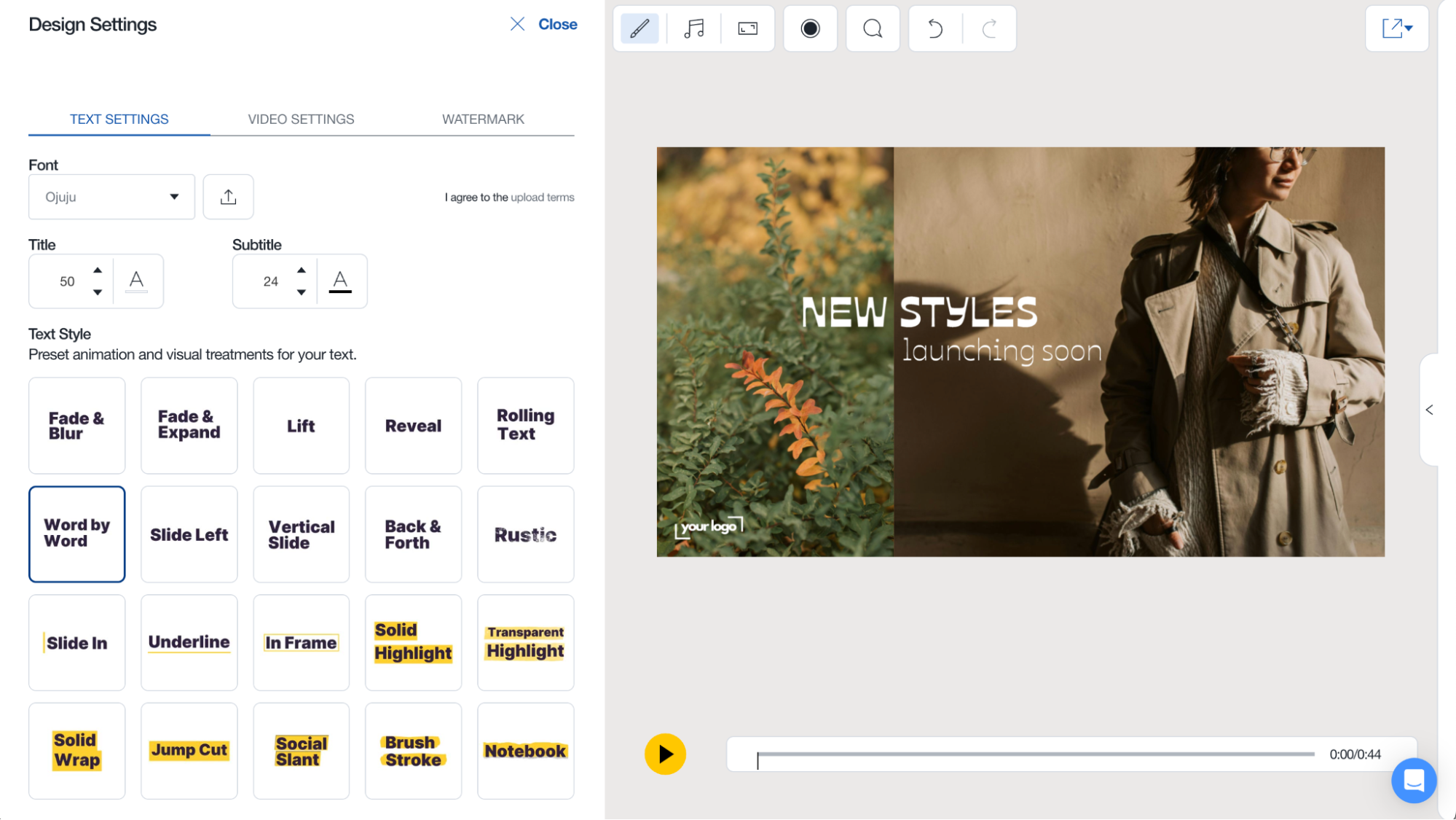 ai marketing tools - Animoto AI interface in action