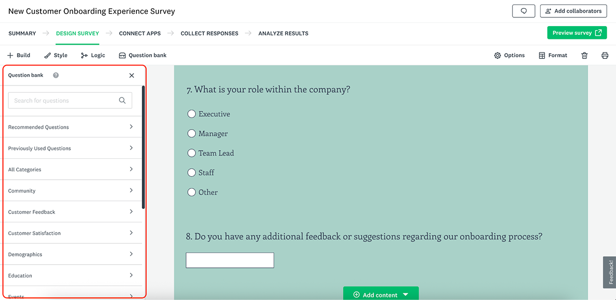 interactive content platforms - SurveyMonkey