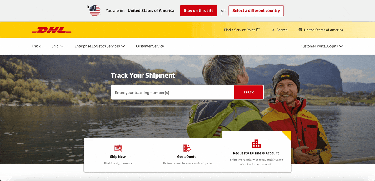 DHL Shipping Conditional Logic Form Example