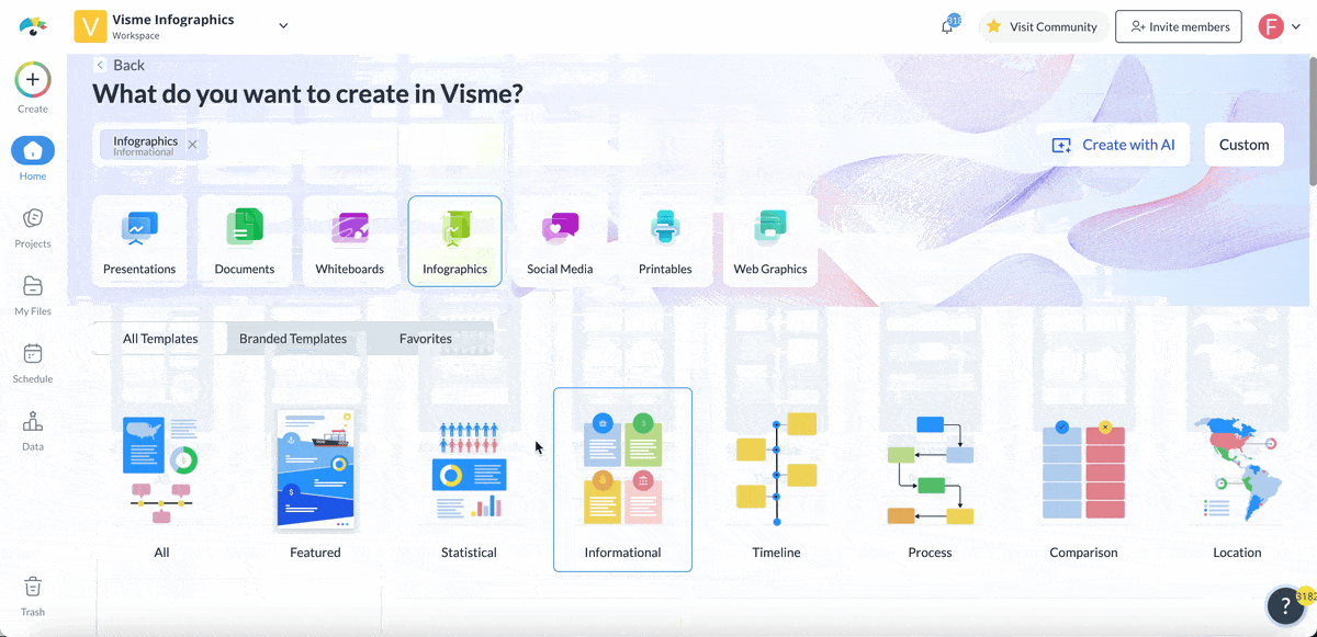 Infographic Maker and Prebuilt Template