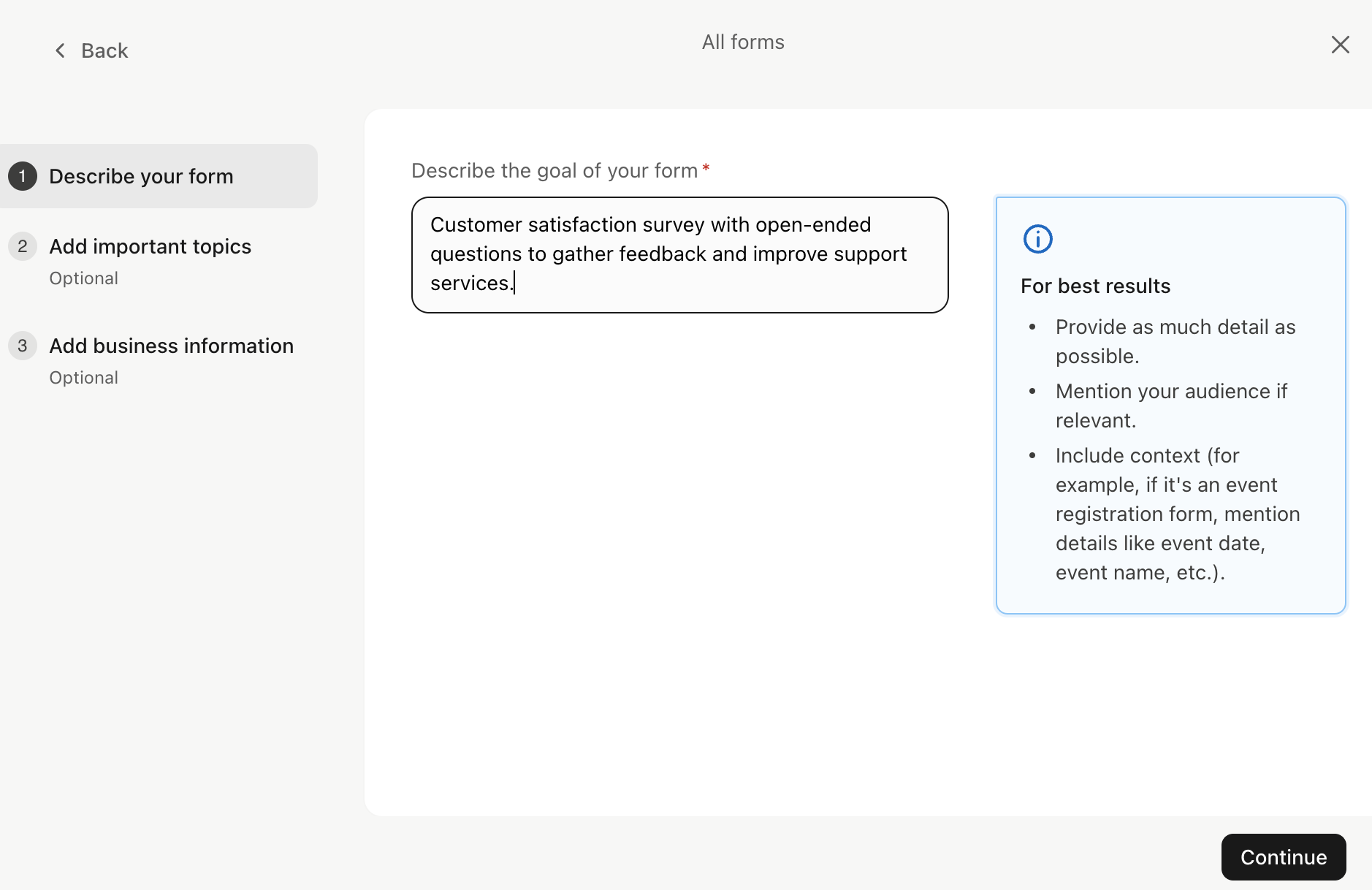 Typeform’s Create with AI