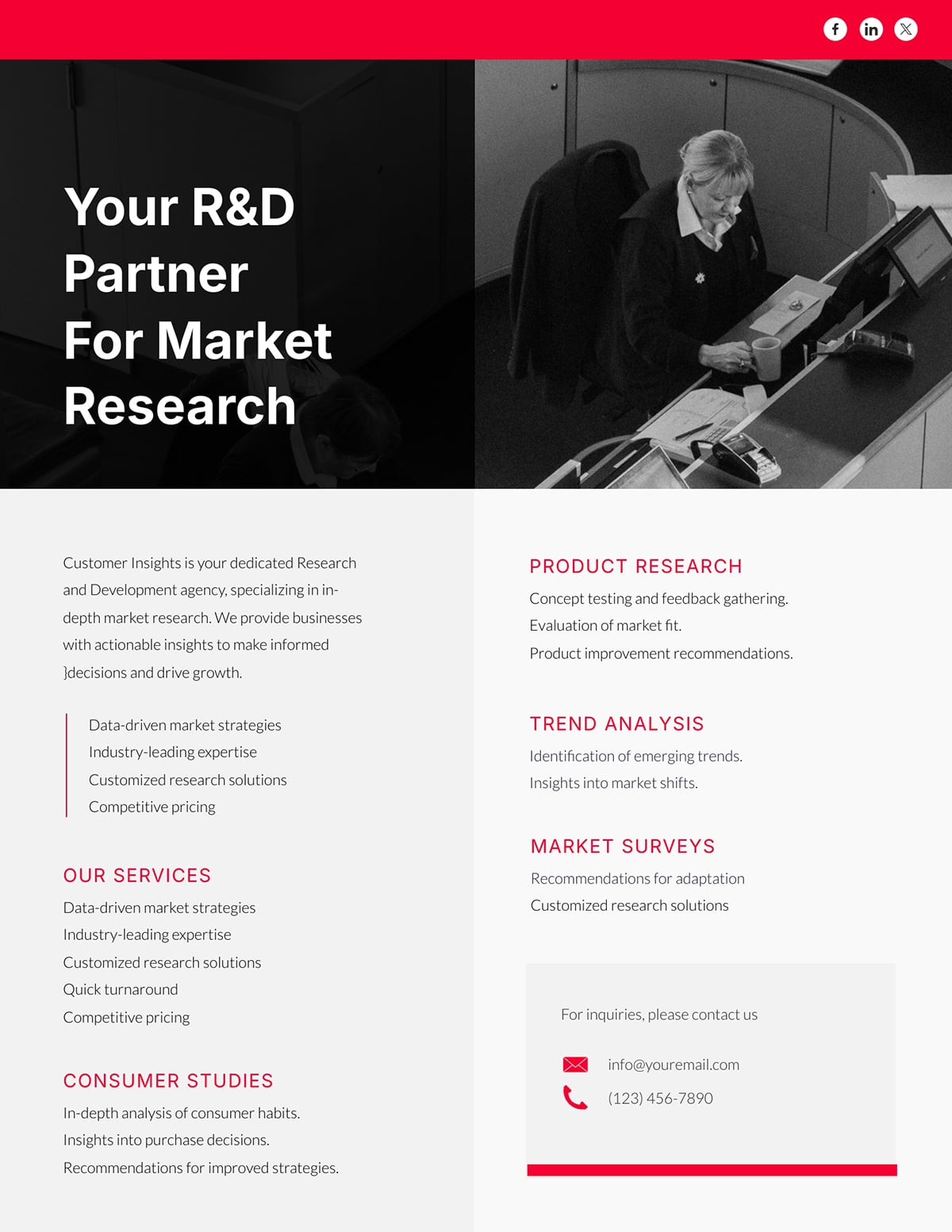 Sales One-Pager Layout