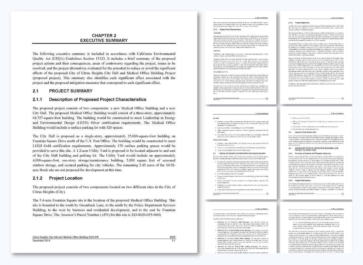 executive summary examples - Citrus Heights City Hall and Medical Office Building Project Proposal