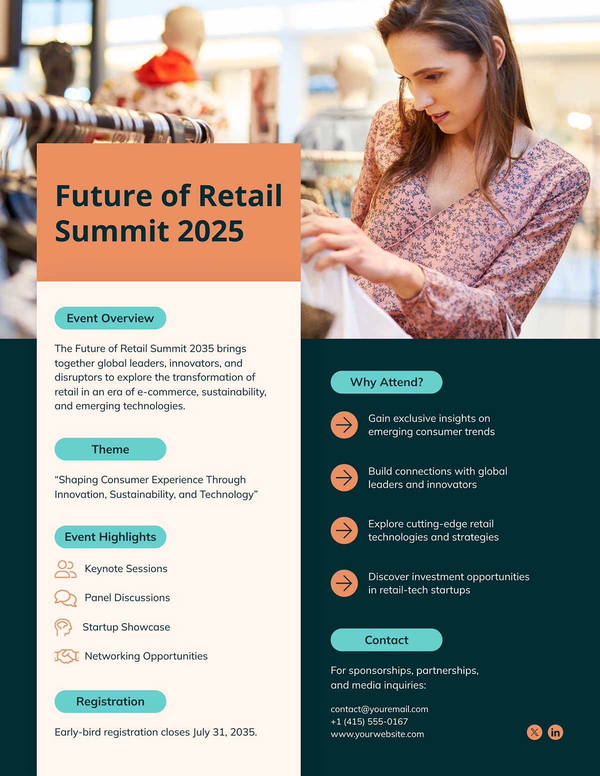 Simple Event One-Pager Layout